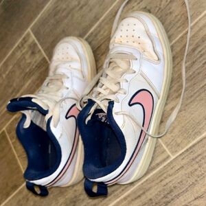 Nike Kids AF1 Air Force All Day Play Pink Blue White Sneakers